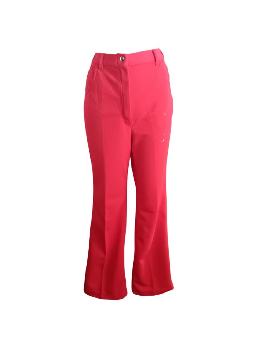 True Vintage Women's Pants 12 28x30 Sears Red High-Waisted Bellbottm Polyester